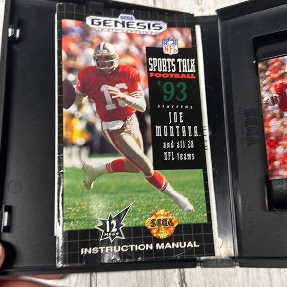 Sports Talk 93 NFL Football Joe Montana  1993 Sega Genesis Case Game and Manual - Picture 3 of 7